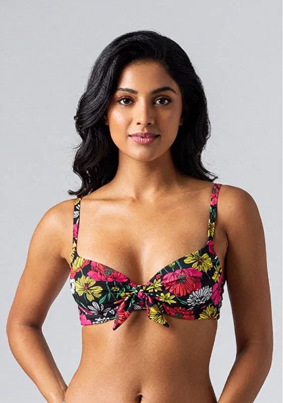 Floral tied bikini top — Rainy Garment
